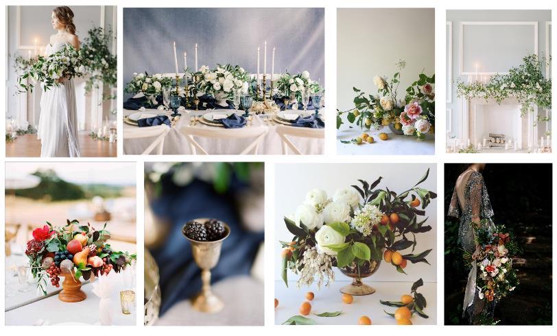 Modern Renassiance Wedding nspiration Board