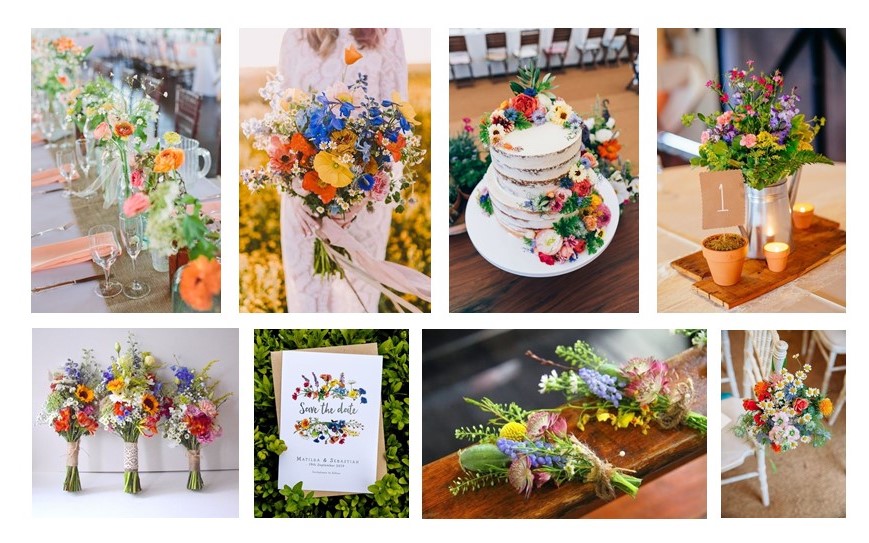 Wildflower Wedding Flower Moodboard